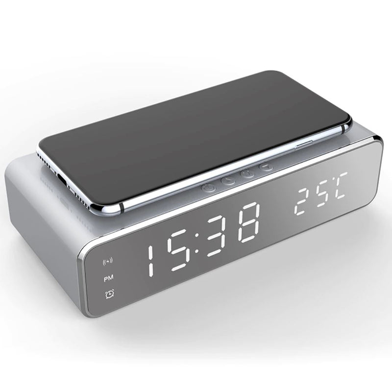 Relógio Digital | Carregador de Celular Sem Fio Relógio Digital | Carregador de Celular Sem Fio | GA Leveza Store 
